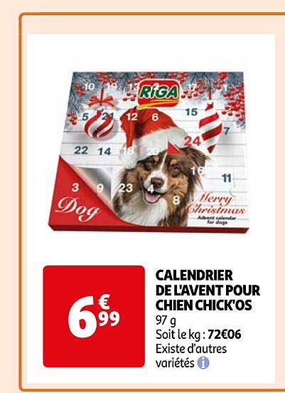 calendrier de l'avent pour chien chick'os