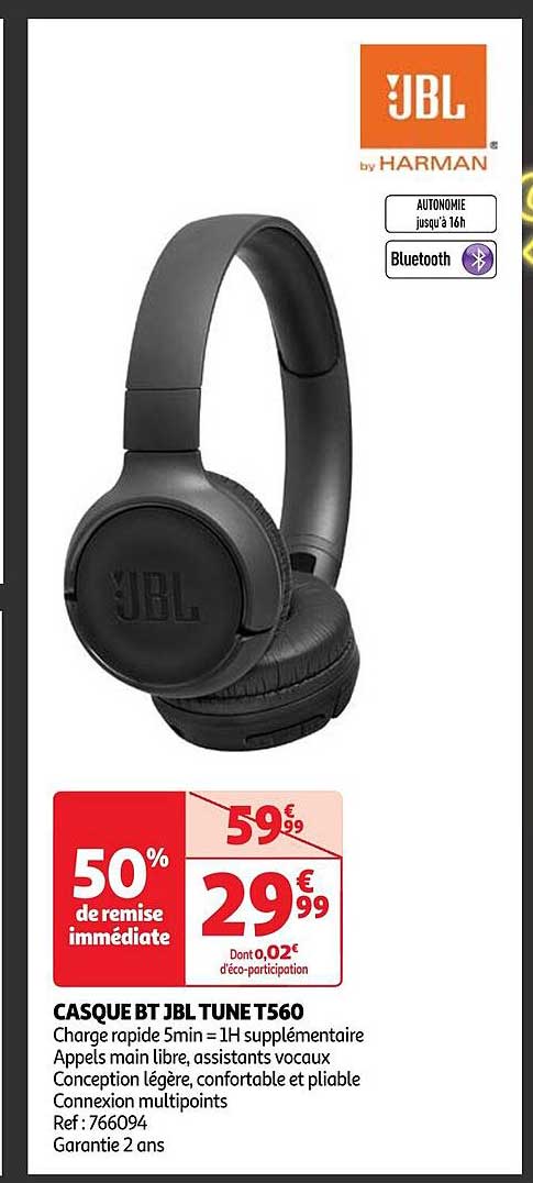casque bt jbl tune t560