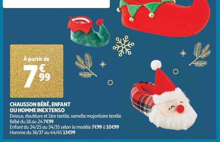 Chausson Bébé, Enfant Ou Homme Inextenso