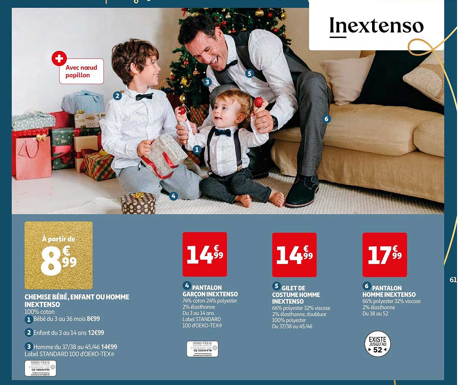 chemise bébé, enfant ou homme inextenso, pantalon garçon inextenso, gilet de costume homme inextenso, pantalon homme inextenso