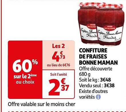 confiture de fraises bonne maman