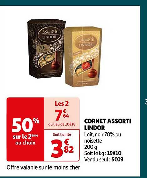 cornet assorti lindor
