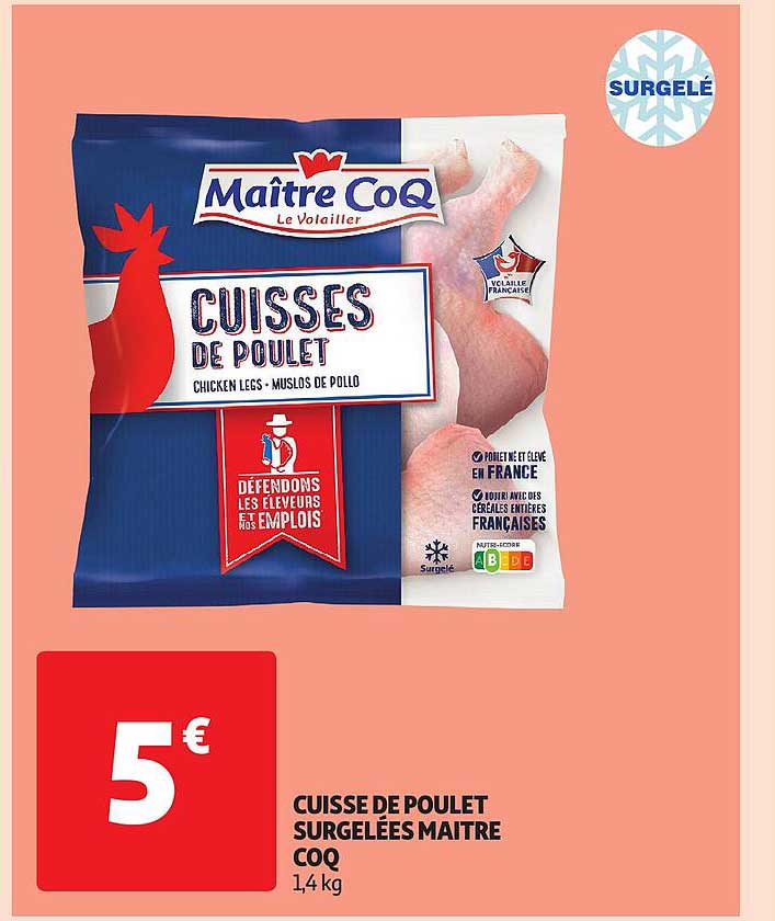 cuisse de poulet surgelées maître coq