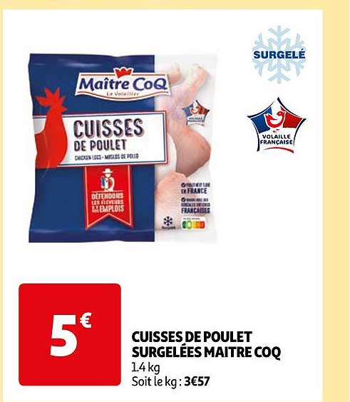 cuisses de poulet surgelées maître coq
