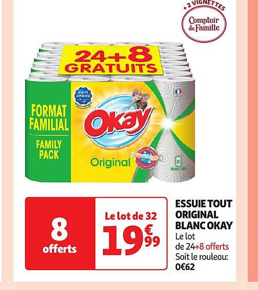 essuie tout original blanc okay