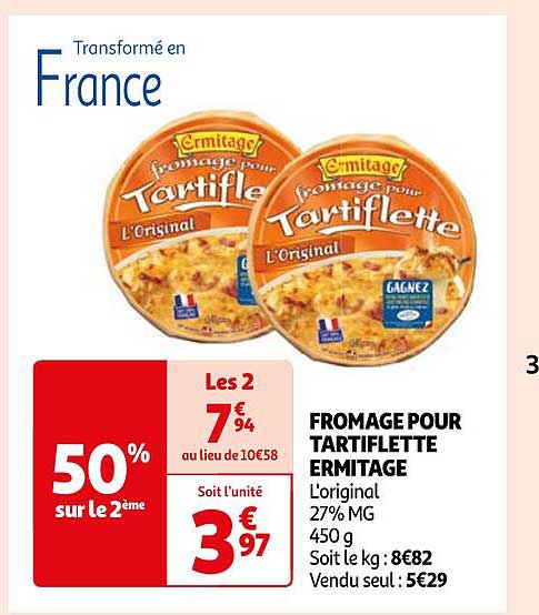 Fromage Pour Tartiflette Ermitage