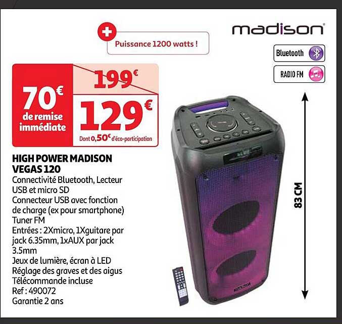 high power madison vegas 120