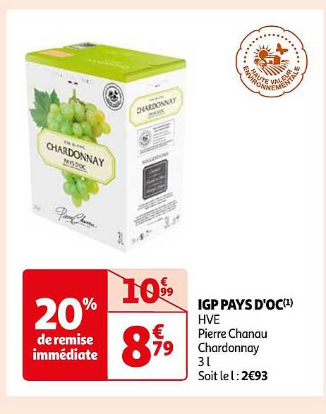 igp pays d'oc hve pierre chanau chardonnay