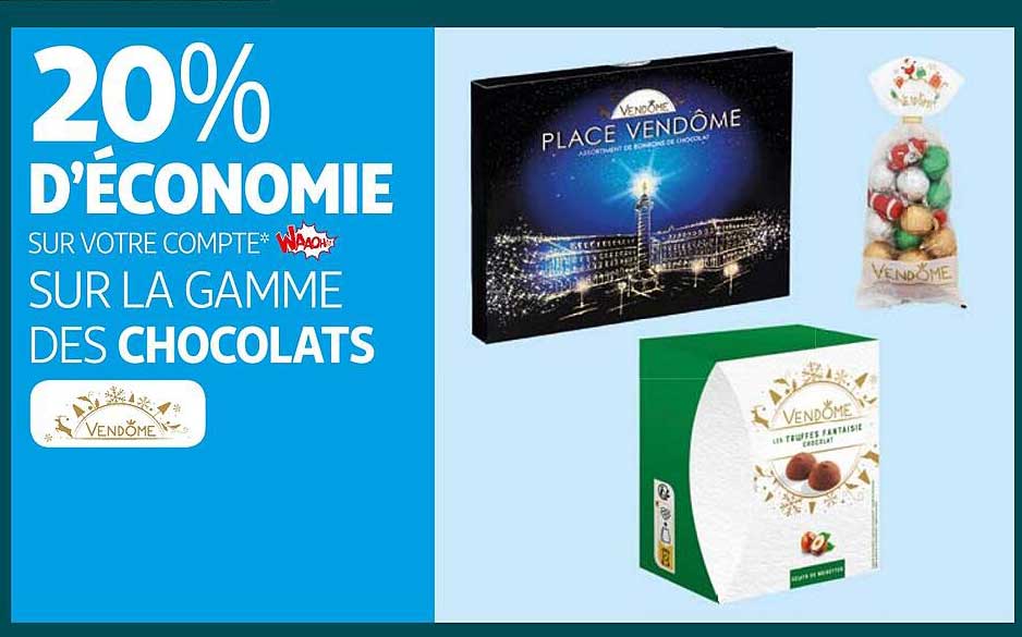 la gamme des chocolats vendôme