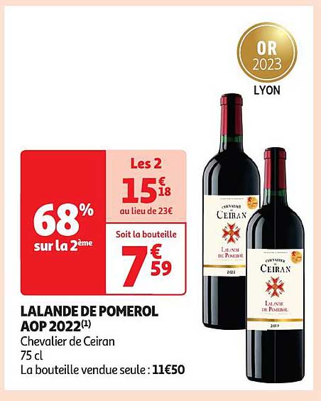 lalande de pomerol aop 2022 chevalier de ceiran