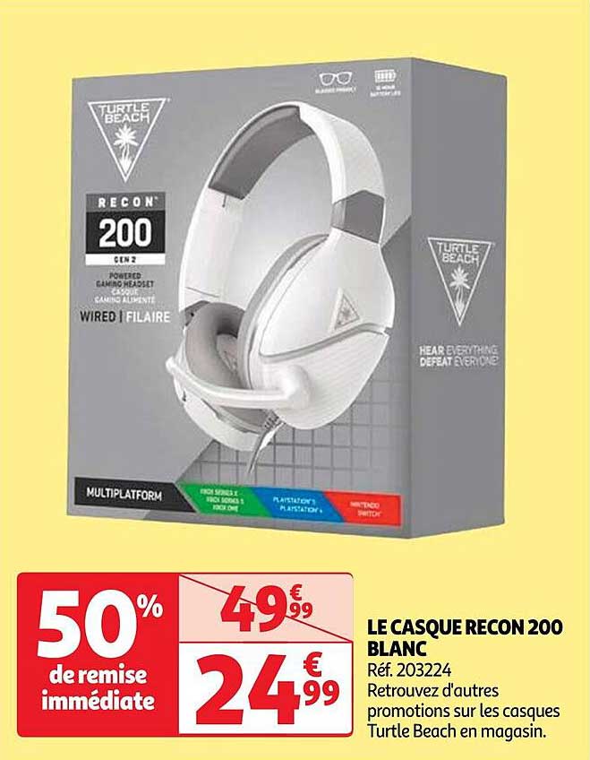 le casque recon 200 blanc