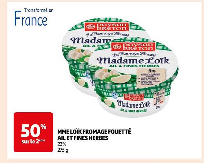 mme loïk fromage fouetté ail et fines herbes