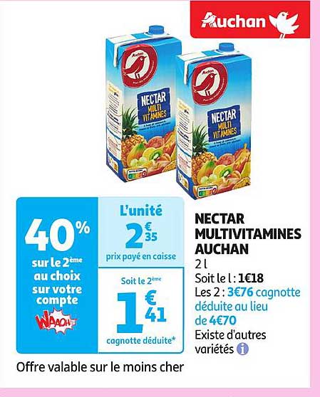 Nectar Multivitamines Auchan