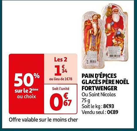 pain d'épices glacés père noël fortwenger