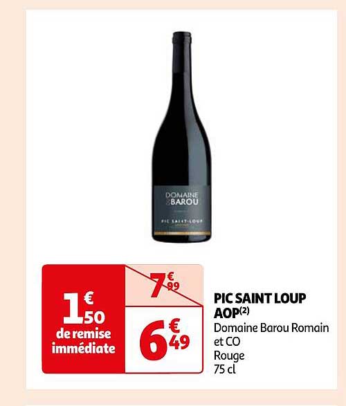 pic saint loup aop domaine barou romain et cd