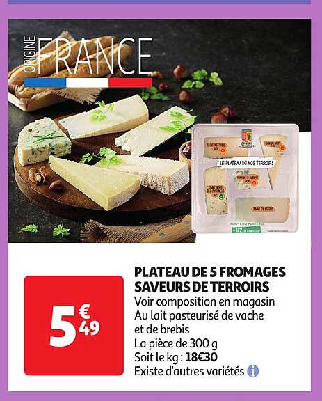 Plateau De 5 Fromages Saveurs De Terroirs
