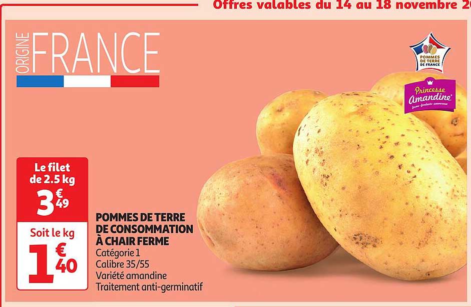 Pommes De Terre De Consommation à Chair Ferme