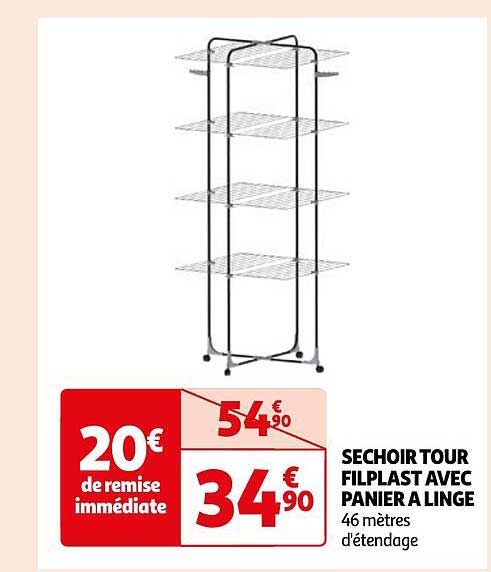 Séchoir Tour Filplast Avec Panier à Linge