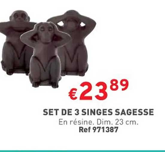 set de 3 singes sagesse