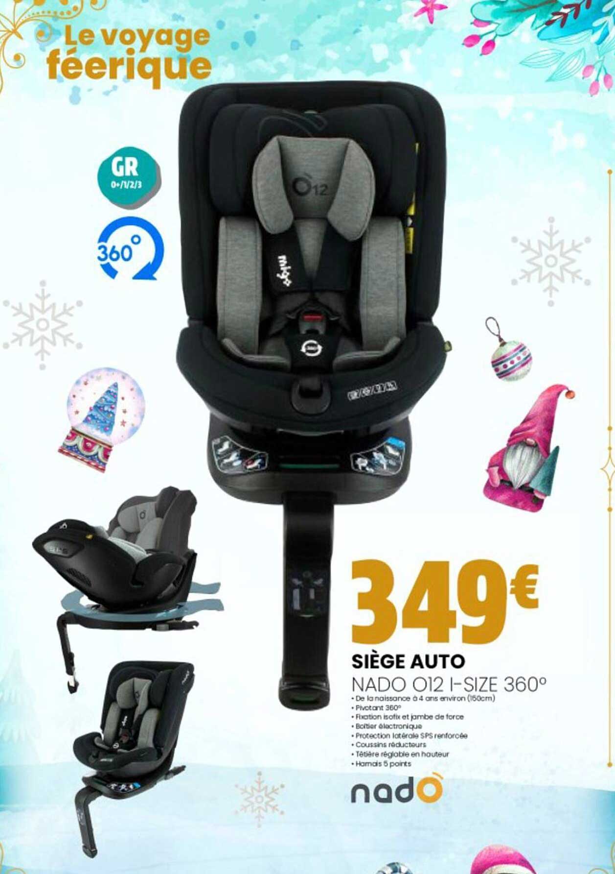 siège auto nado 012 i-size 360°