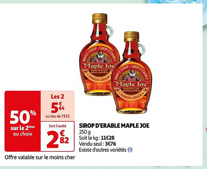 sirop d'érable maple joe