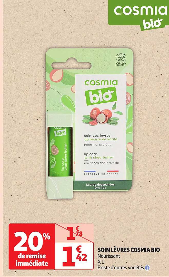 Soin Lèvres Cosmia Bio