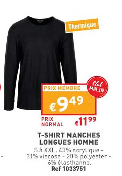 t-shirt manches longues homme