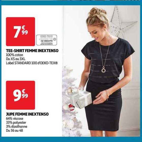 tee-shirt femme inextenso, jupe femme inextenso