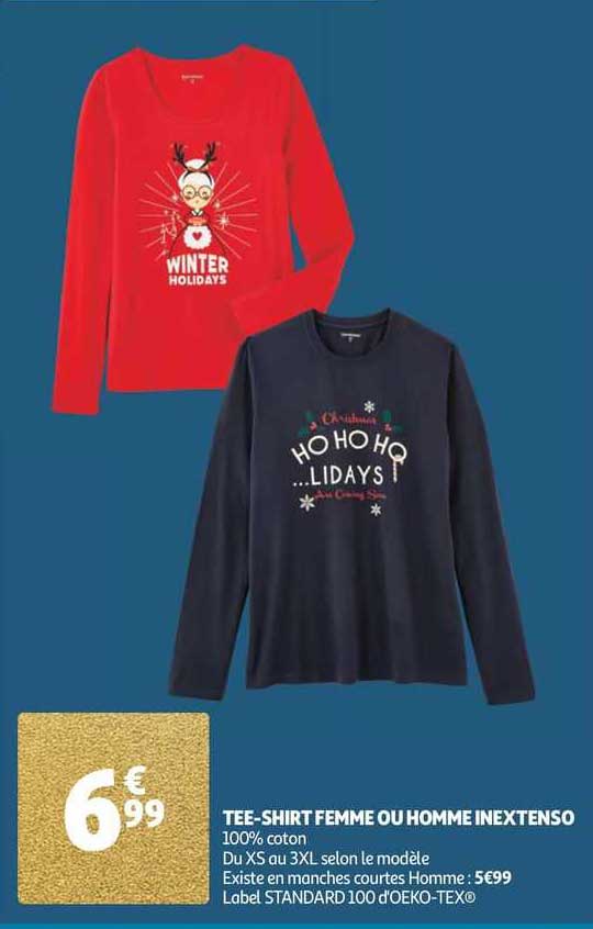 tee-shirt femme ou homme inextenso