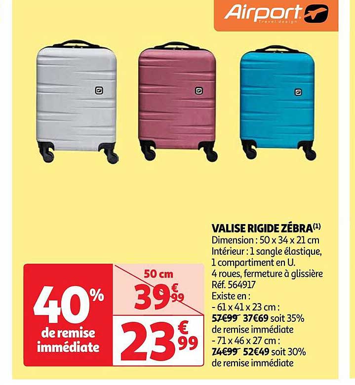 valise rigide zébra airport