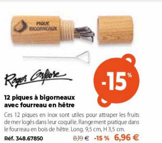 12 piques à bigorneaux avec fourreau en hêtre