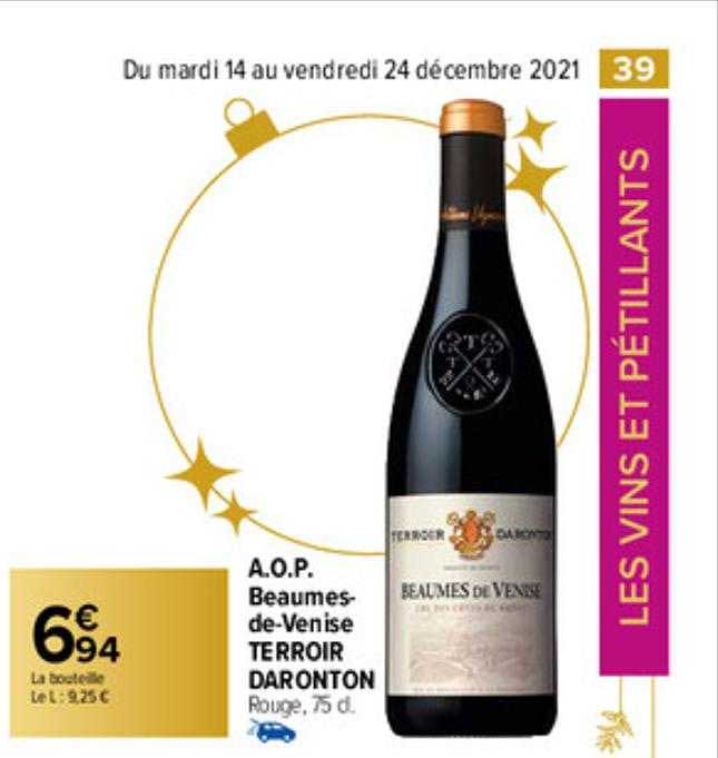 a.o.p. beaumes-de-venise terroir daronton