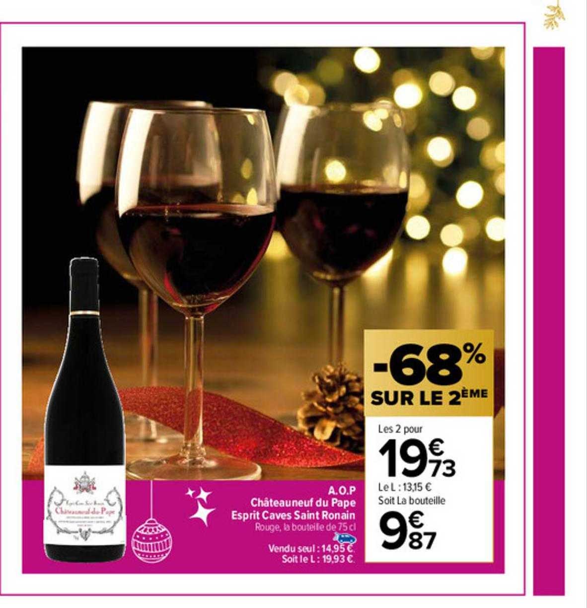 a.o.p. châteauneuf du pape esprit caves saint ronain