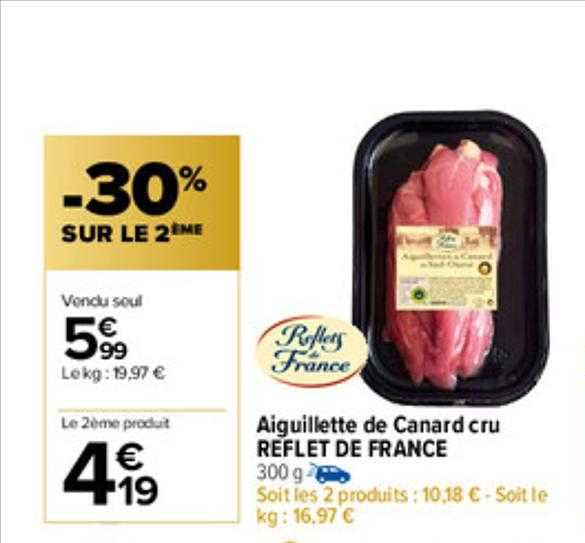 aiguillette de canard cru reflet de france