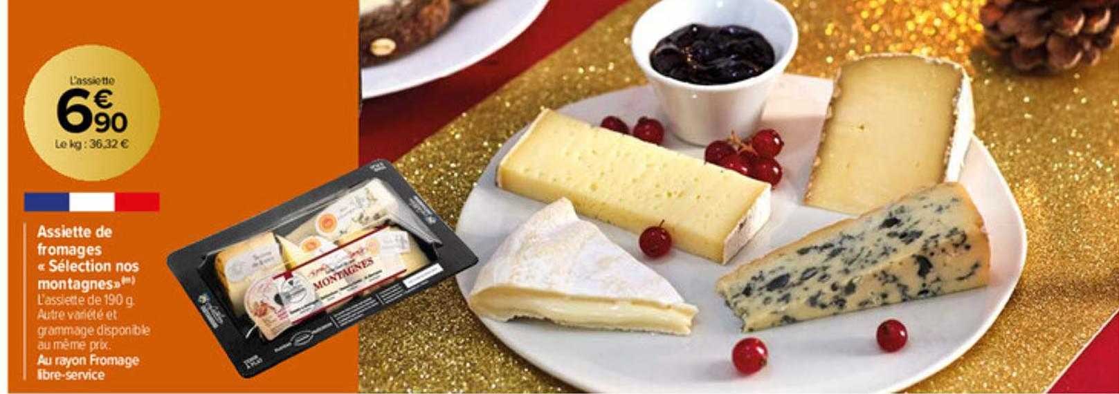 assiette de fromages "sélection nos montagnes"