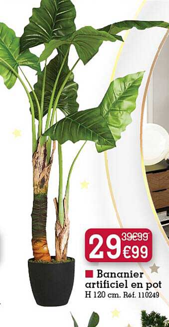bananier artificiel en pot