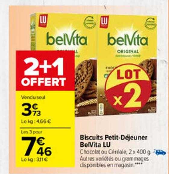 biscuits petit-déjeuner belVita lu