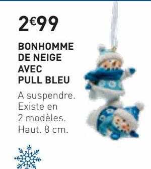 bonhomme de neige avec pull bleu