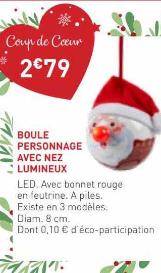 boule personnage avec nez lumineux