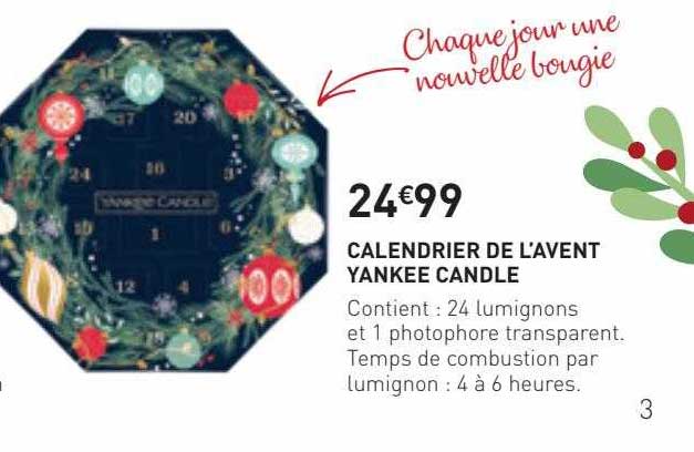 calendrier de l'avent yankee candle