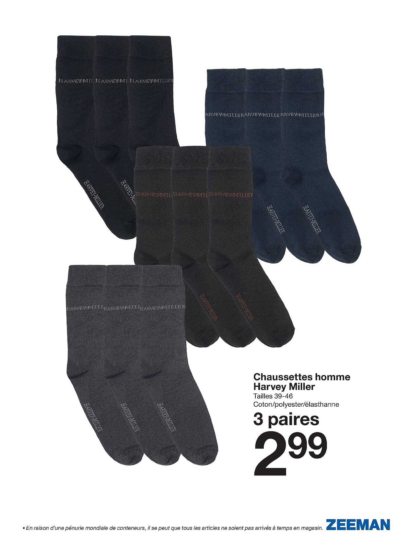 chaussettes homme harvey miller