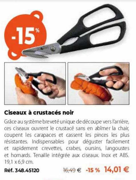 ciseaux à crustacés noir