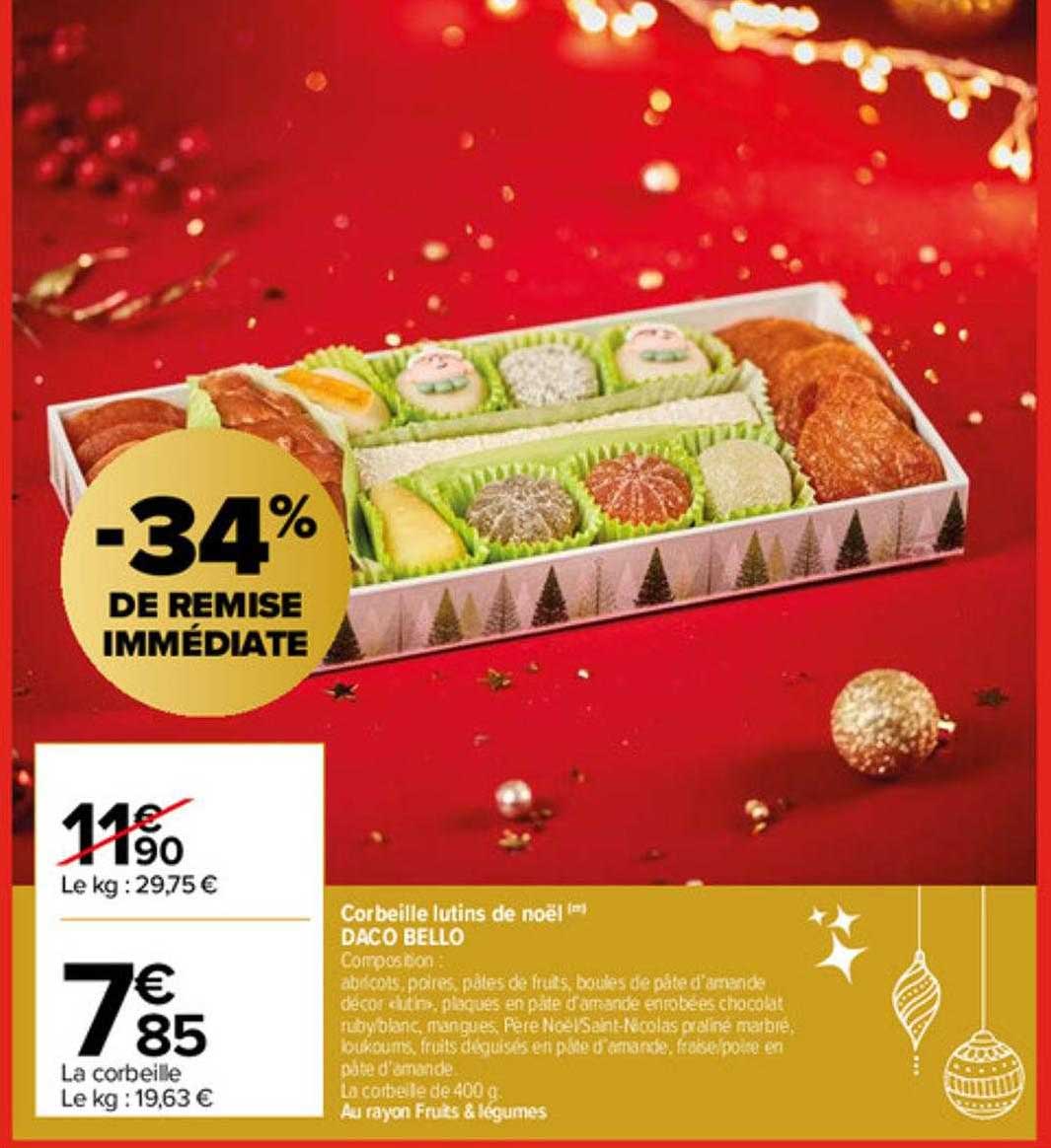 corbeille lutins de noël daco bello