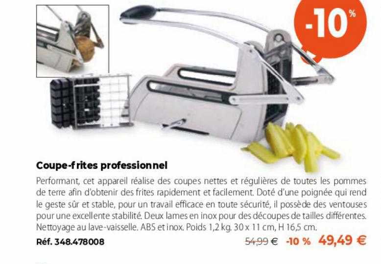 coupe-frites professionnel