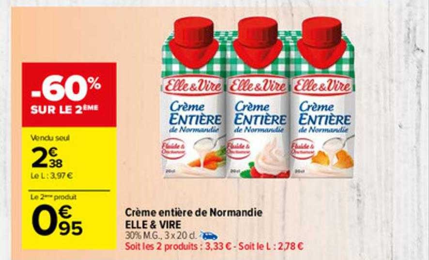 Crème Entière De Normandie Elle & Vire