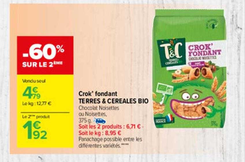 Crok' Fondant Terre & Céréales Bio