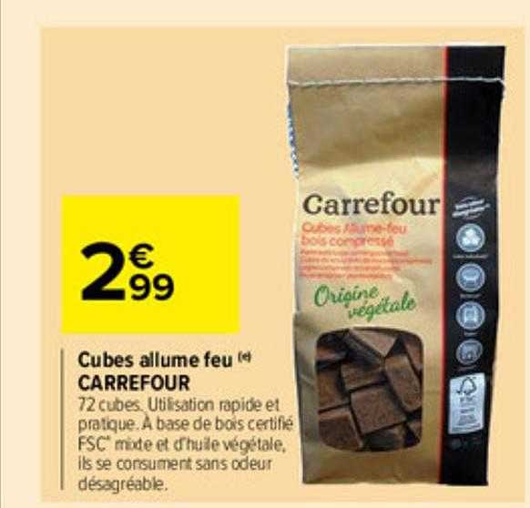 cubes allume feu carrefour