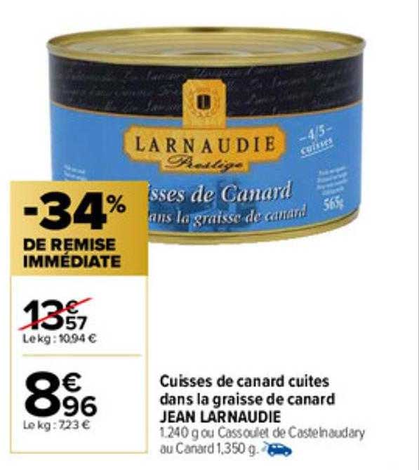 cuisses de canard cuites dans la graisse canard jean larnaudie