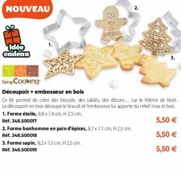 découpoir + embosseur en bois