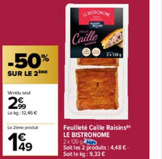feuilleté caille raisins le bistronome